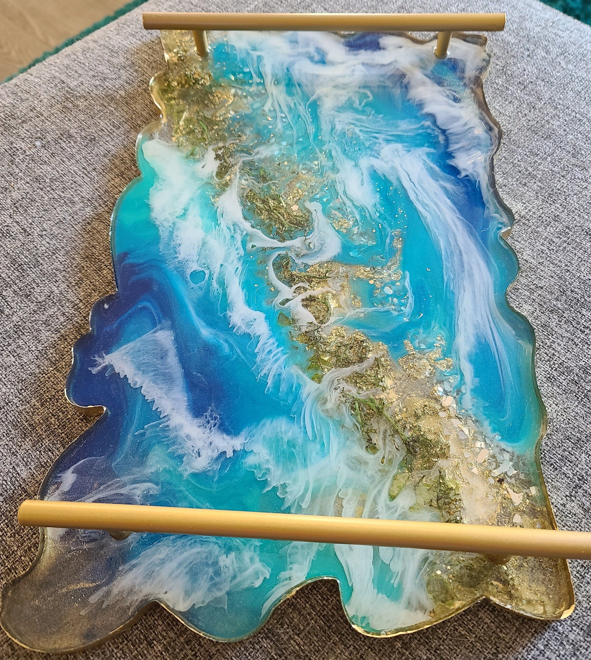 Handmade Custom Resin Serving Tray With or Without Handles Etsy