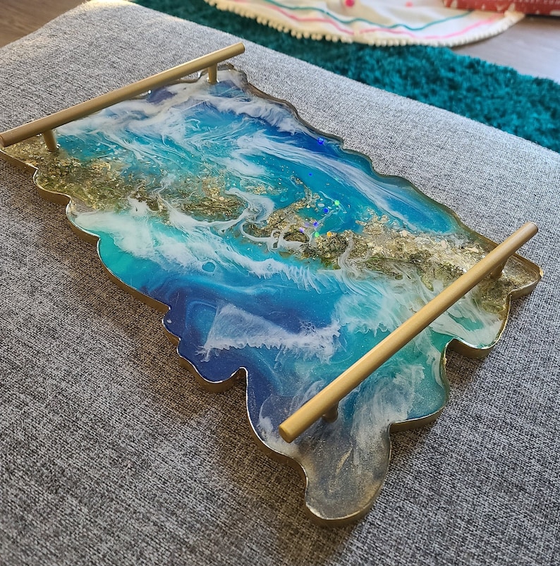 Handmade Custom Resin Serving Tray With or Without Handles Etsy