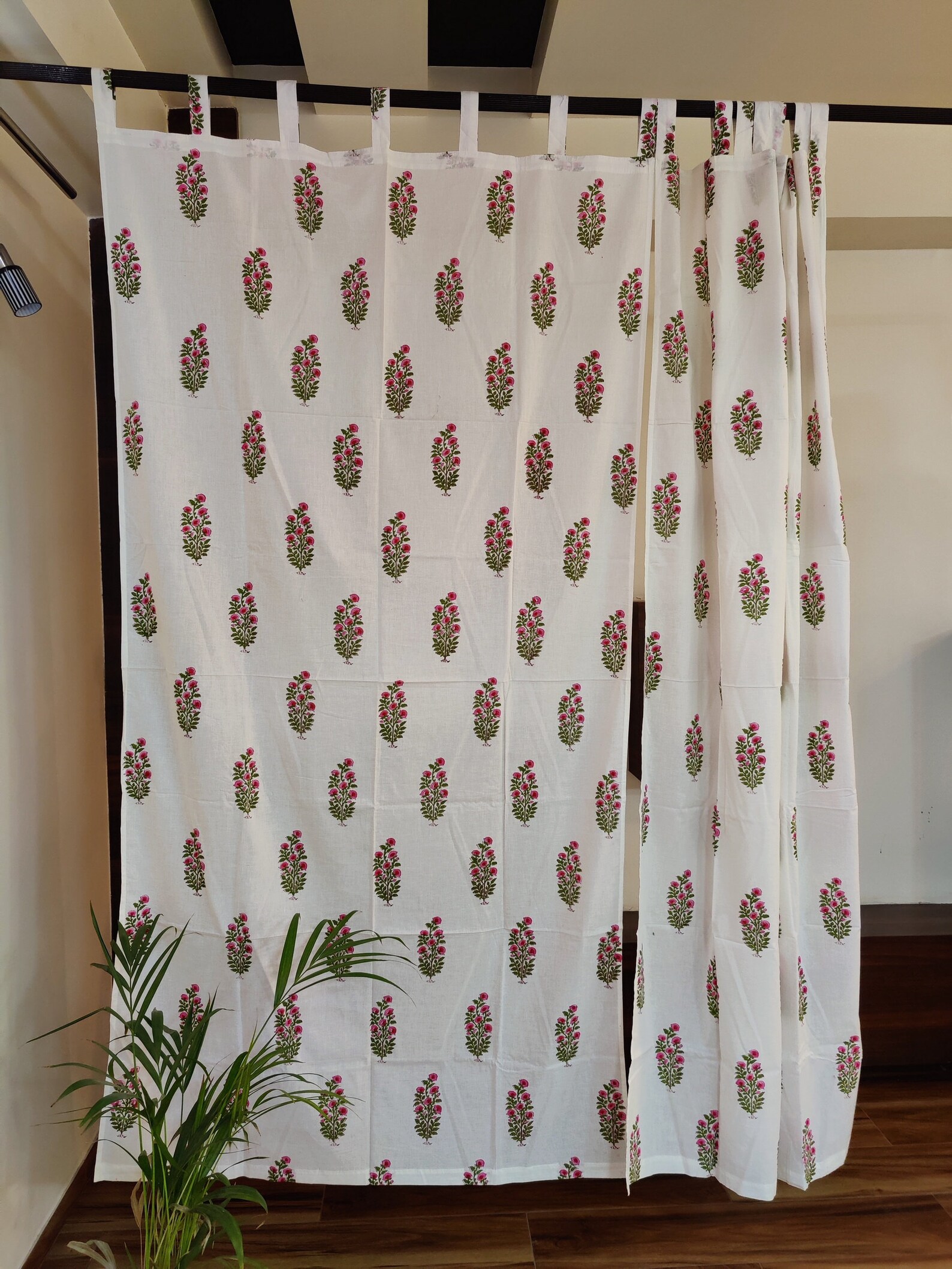 Indian Hand Made Curtains 2 Pcs Indian Hand Block Print Etsy