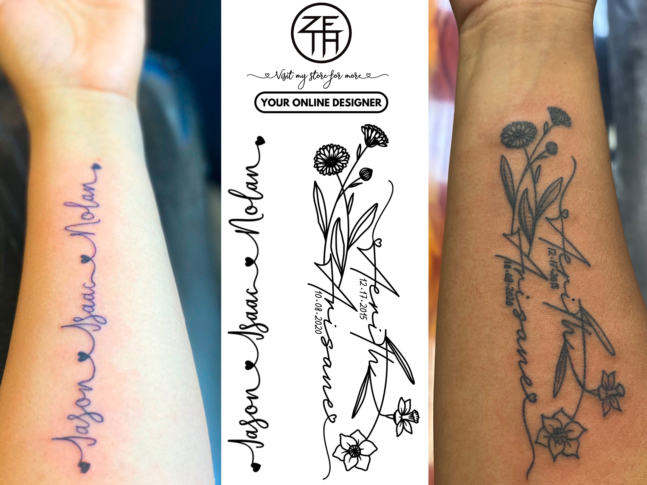 Custom Tattoo Commission Tattoo Design for Women Tattoo - Etsy
