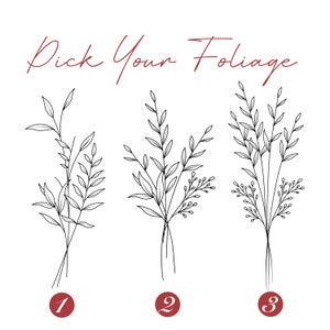 May include: Three black and white line drawings of different foliage arrangements. The drawings are labeled with numbers 1, 2, and 3.