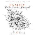 Custom Birth Flower Bouquet Tattoo Design: Family Floral Print (Digital Download) product logo