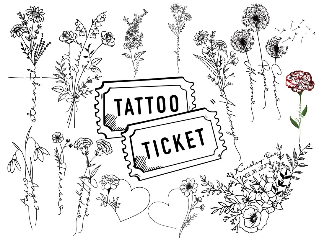 Custom Tattoo Commission, Tattoo Design for Women, Tattoo Ticket, Custom Tattoo Design, Custom