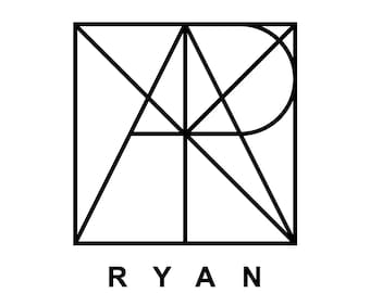 Custom Name Logo Design: Modern Lettering Art, Square Calligraphy