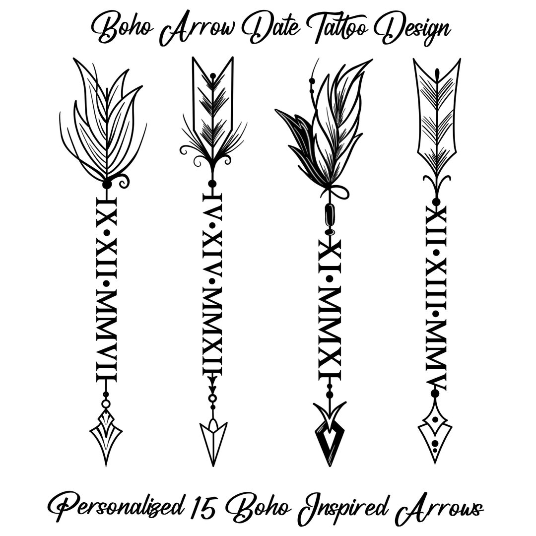 Premium Vector | Set of graphic arrows for tattoo design