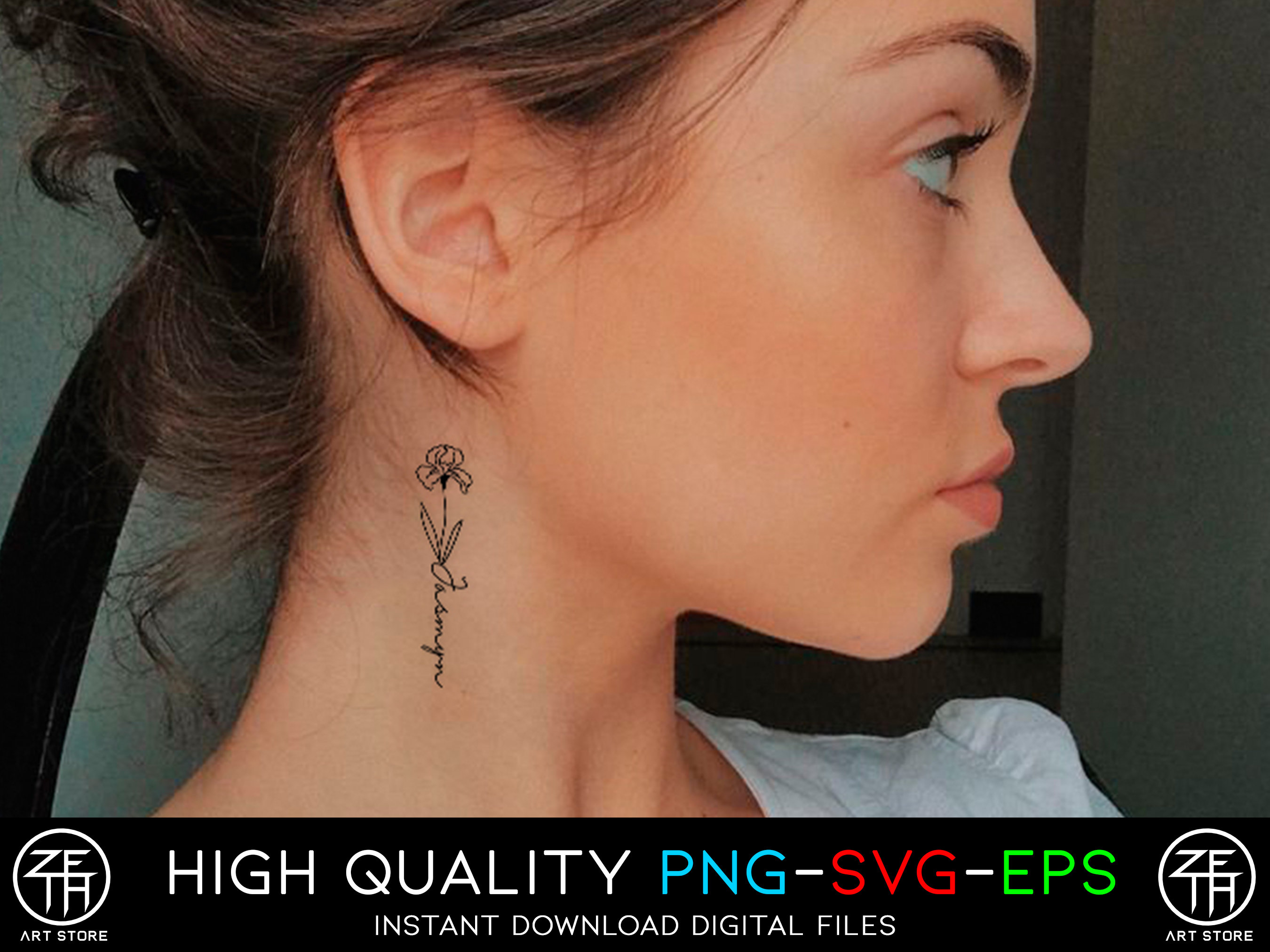 Name Neck Tattoos for Women: Elegant & Personal
