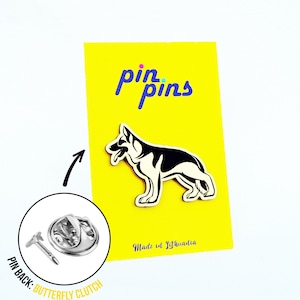 German Shepherd Pin! Brooch, Badges, Animal pins, Dog Lovers, original gift, gift idea, black & brass