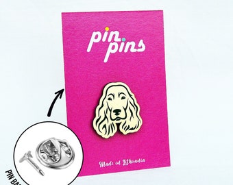 Spaniel, Setter dog Pin! Brooch, Badges, Animal pins, Cute pins, Spaniel, Dog Lovers, original gift, gift idea, black & brass