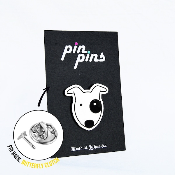 Bull terrier Dog Head Pin! Broche, Badges, Épingles animalières, Tête de Bull terrier, Dog Lovers, cadeau original, idée cadeau, noir & laiton