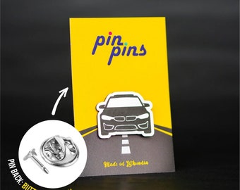 Sport Auto Car lovers Pin! - car driving badges, brooch, Car lover original gift, Clothing accessory pin, race, racing pin, black & brass