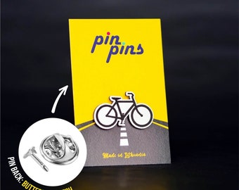 Bicycle Bike  Pin! - pins, badges, brooch, Bike lover original gift, Cycle fitness, Riding a bike, Men Clothing accessory pin black & brass