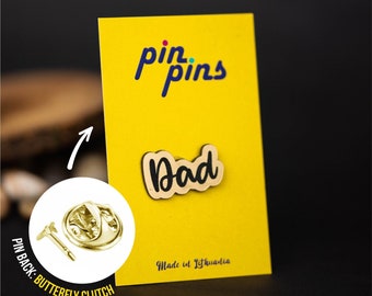 ¡El mejor papá Pin! Pin del Día del Padre, Regalo para padres - Regalo de papá nuevo - familia, Padre más grande, insignias, idea de regalo, regalo original, negro & bronce