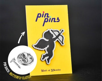 Cupid, Amur Pin! - Love Gun, cupid amur pin, badges, brooch, love day, Valentine's day Pin, Valentine's Day Gift, Love Gift, black & brass