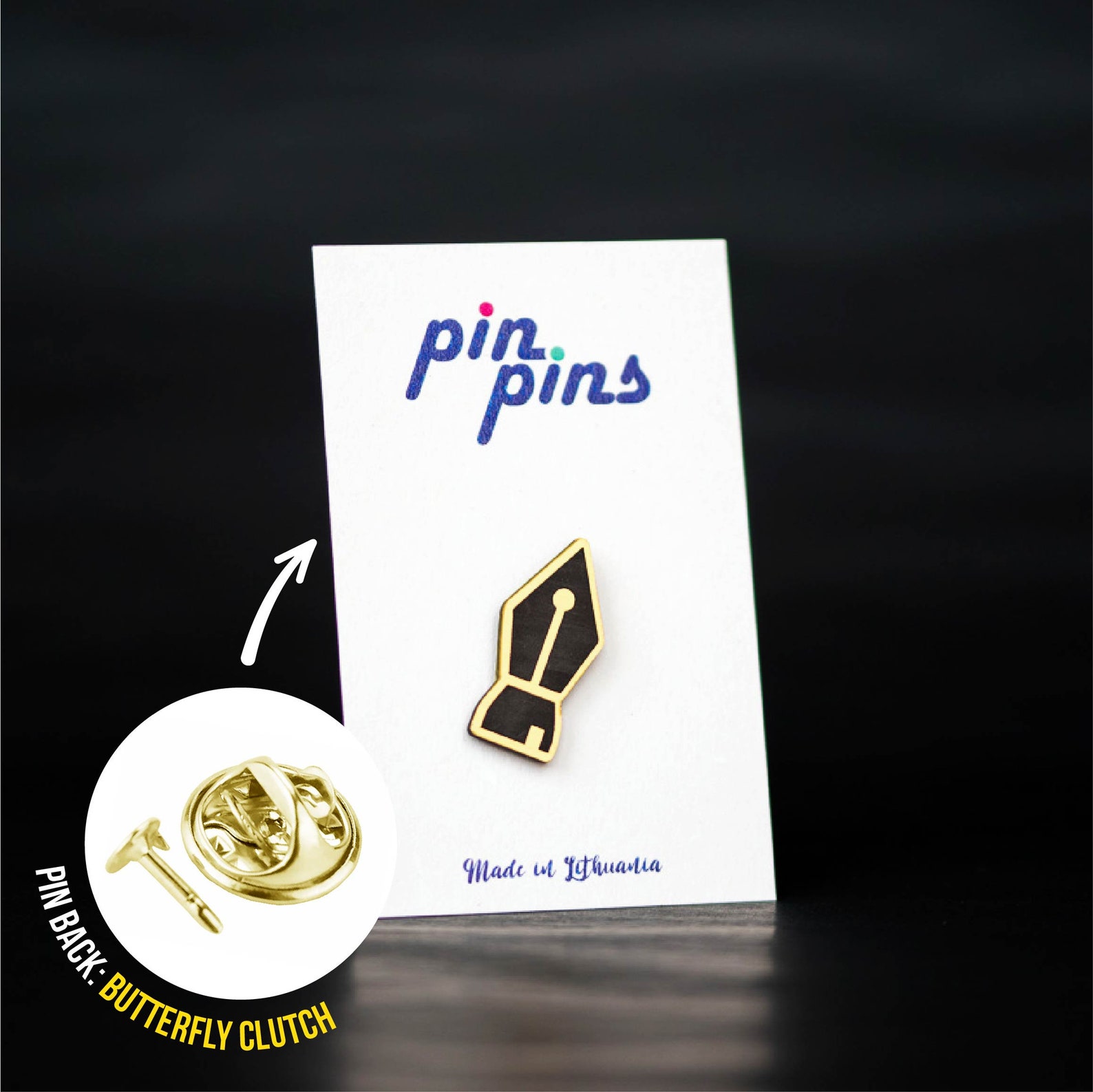 Writer Fountain Pen Tool Calligraphy Pin Pins Badge - Etsy