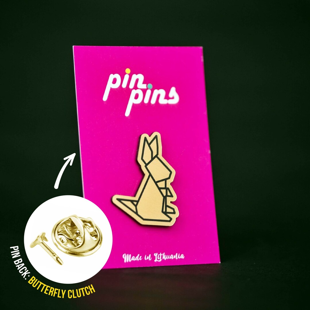 Bunny, Rabbit Geometric Line Pin! Badges, Brooch, Animal Pins, Cute ...