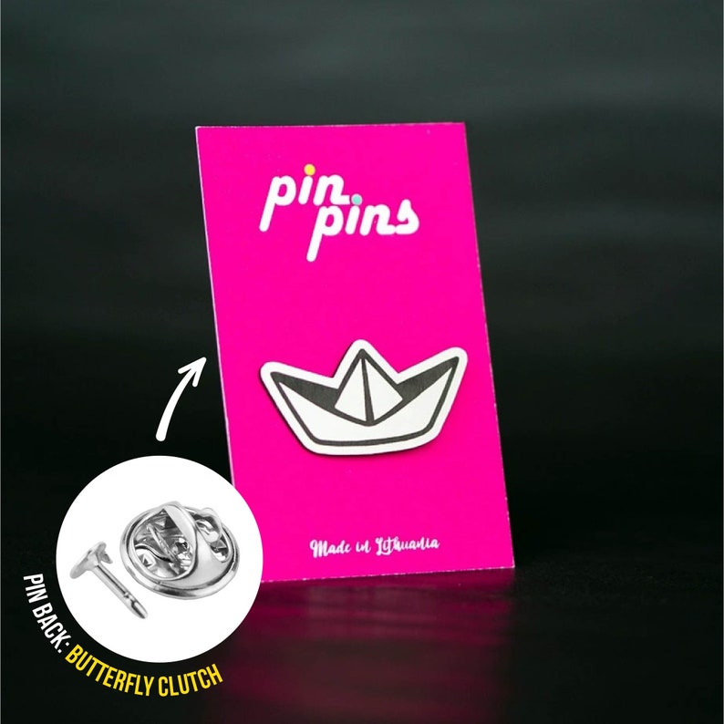 Paper Ship Boat Origami Pin! - Badges, Cute Pins, Origami, Original ...