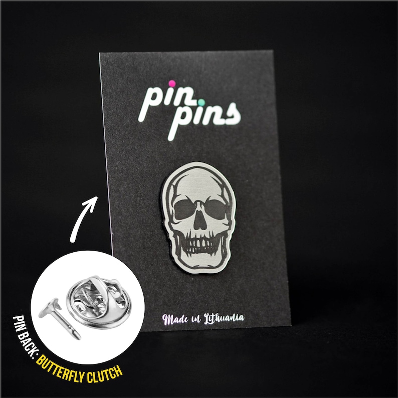 Scull Halloween Pin! Badge, Brooch, Halloween Pin, Scary Pin, Spooky ...