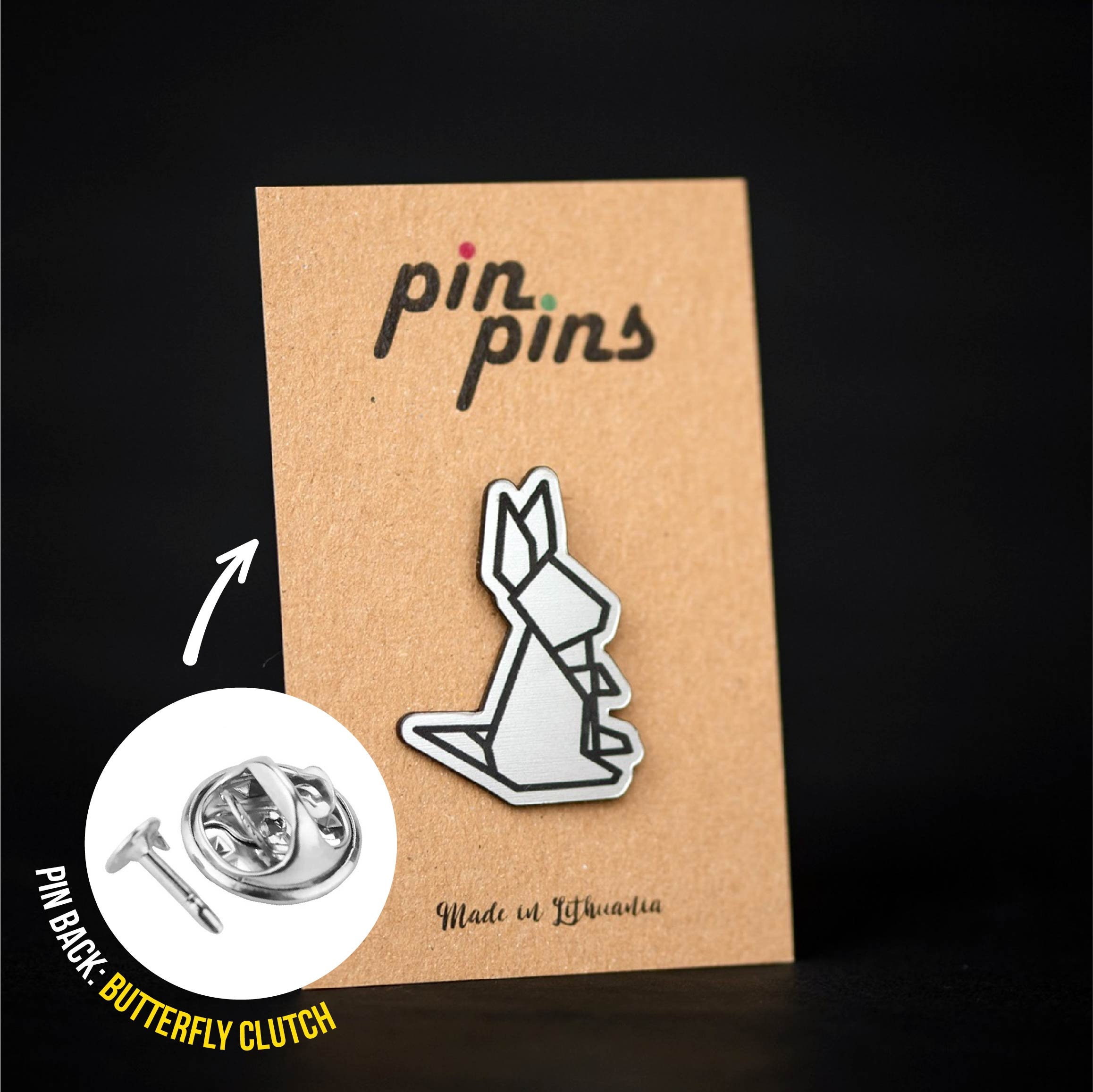 Bunny, Rabbit Geometric Line Pin Badges, Brooch, Animal Pins, Cute Pins ...