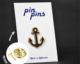 Ankerspeld! - pinnen, broche, badges, schattige pinnen, ankerspeld, anker, Sea Lover Pin, origineel cadeau, cadeau idee, zwart & messing