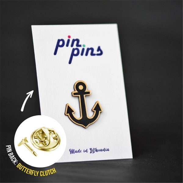 Anchor Pin! - pins, brooch, badges, cute pins, anchor pin, anchor, Sea Lover Pin, original gift, gift idea, black & brass