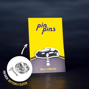 Super sport Auto Car lovers Pin! - car driving badges, brooch, Car lover original gift, Clothing accessory pin, racing pin, black & brass