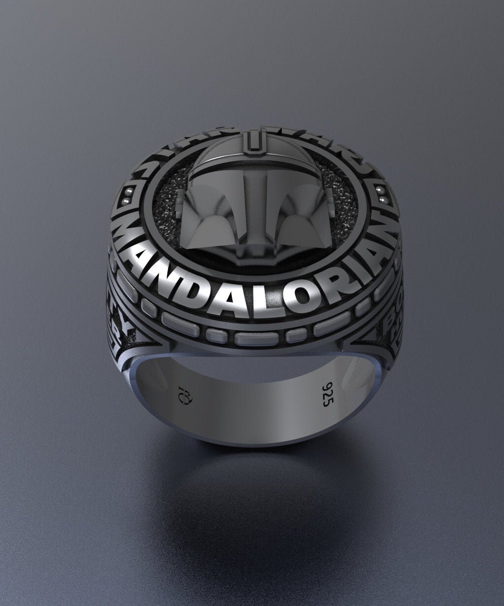 Star Wars Mandalorian Helmet Ring Bountry Hunter Jewelry Etsy