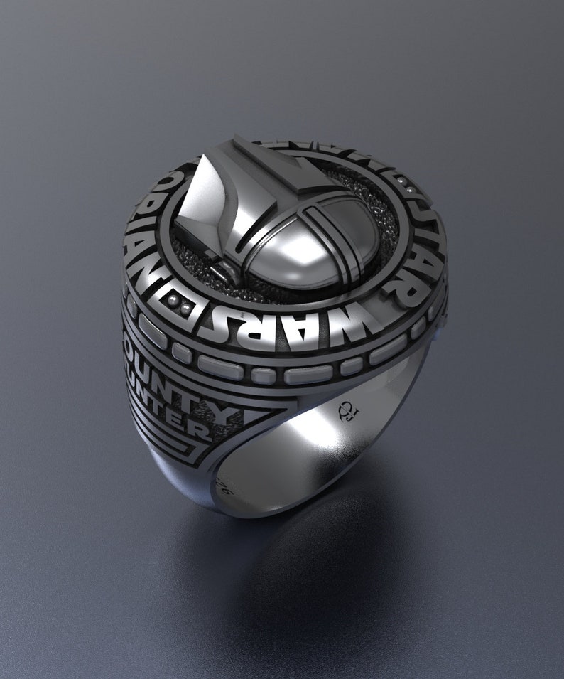 Star Wars Mandalorian Helmet Ring Bountry Hunter Jewelry Etsy