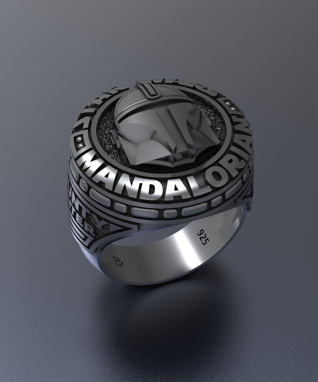 Star Wars Mandalorian Helmet Ring Bountry Hunter Jewelry Etsy