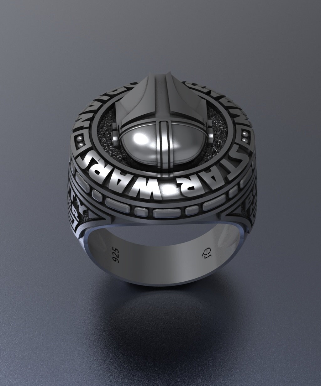 Star Wars Mandalorian Helmet Ring Bountry Hunter Jewelry Etsy