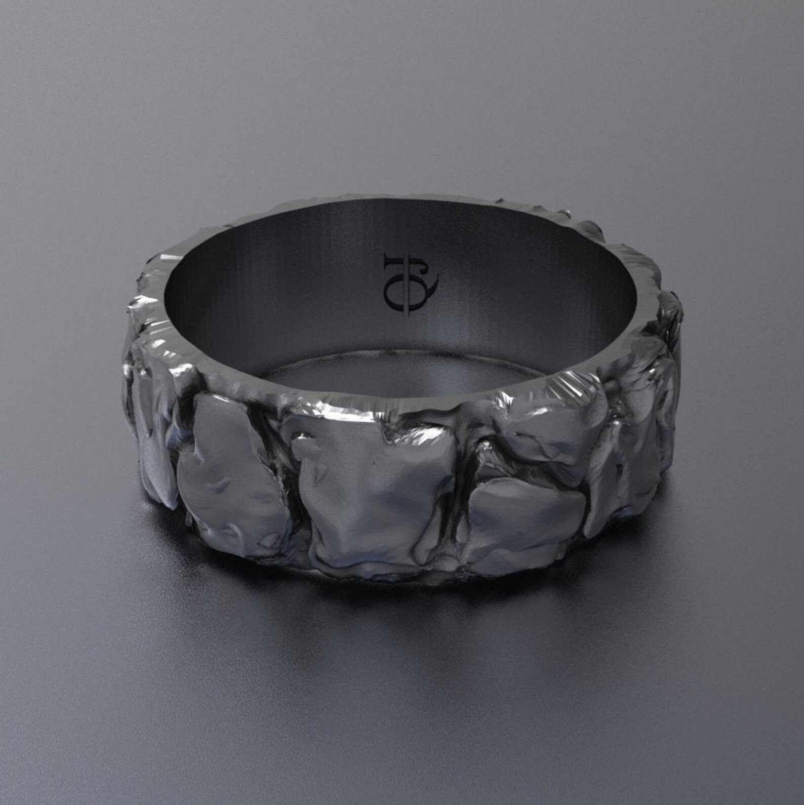 Lava Silver Ring Volcano Crater Design Ring Handmade Silver Etsy