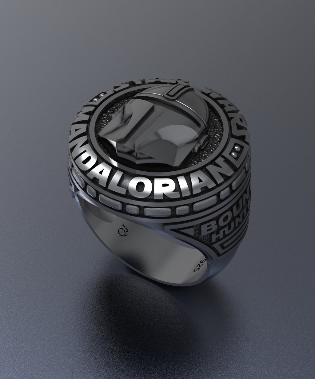 Star Wars Mandalorian Helmet Ring Bountry Hunter Jewelry Etsy