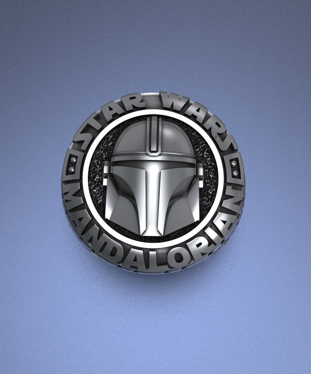 Star Wars Mandalorian Helmet Ring Bountry Hunter Jewelry Etsy
