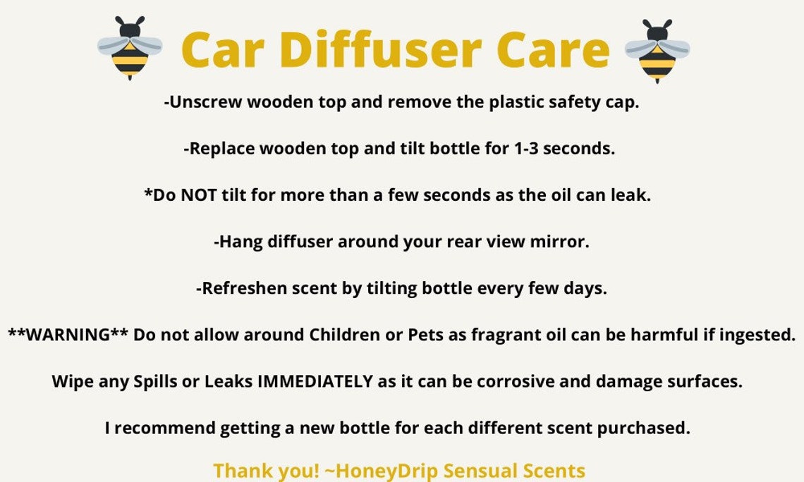 Car Diffuser Hanging Car Diffuser Car Diffuser REFILL Car Etsy