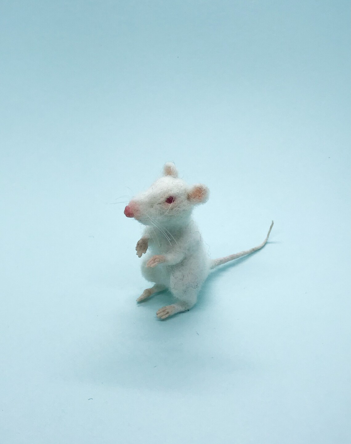 Souris blanche miniature réaliste souris feutre daiguille Etsy