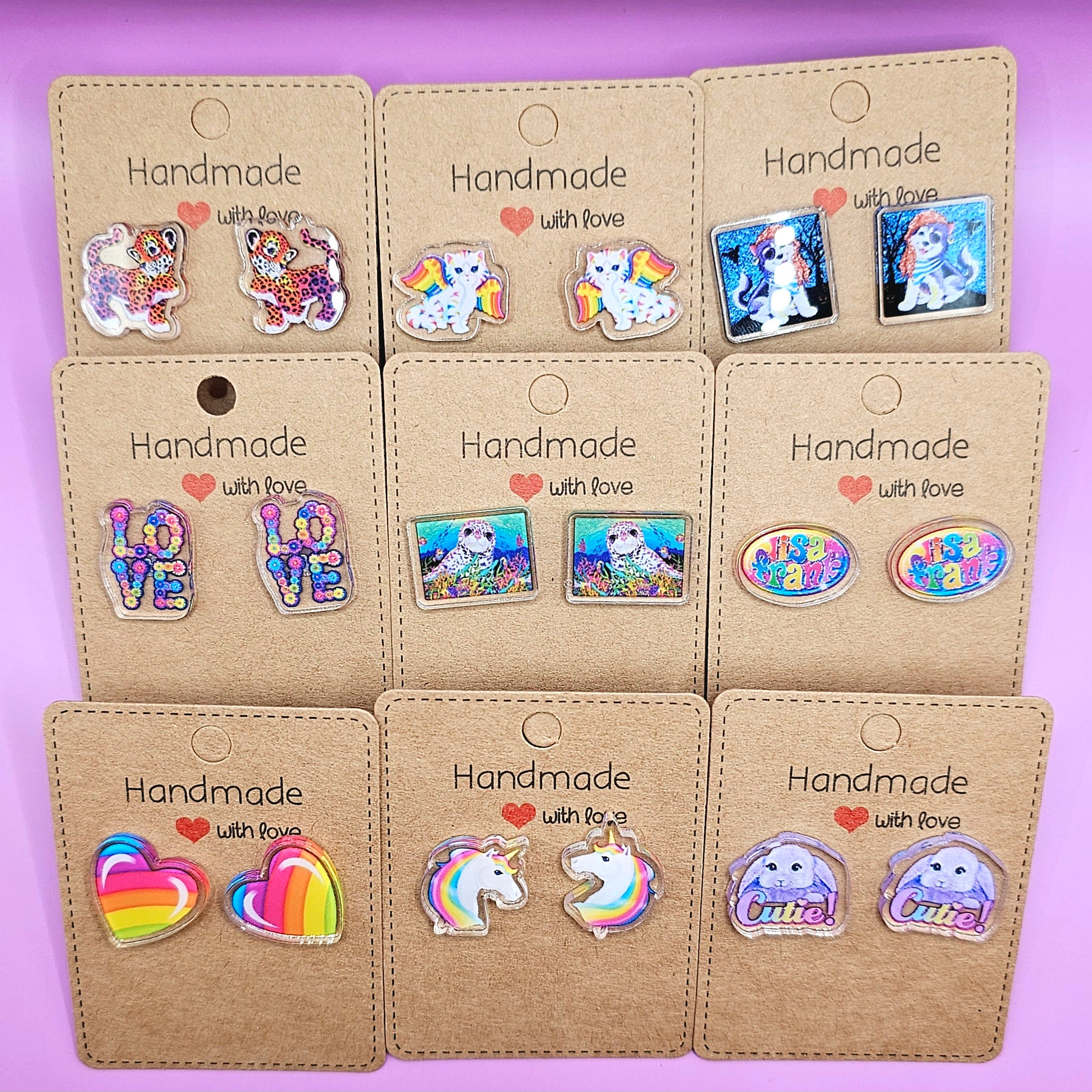 Lisa Frank Keychains, 90's Inspired, Choose One, Party Favors