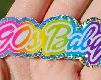 90s Baby Glitter Sticker