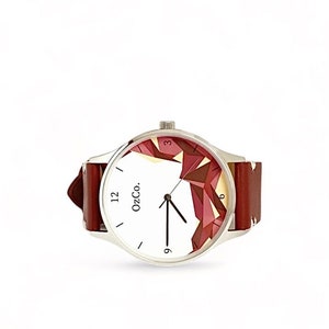 OzCo. Watches - Abstract Growth 'Burgundy'