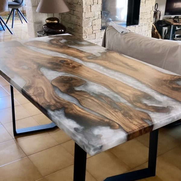 Table a manger River table bois et epoxy