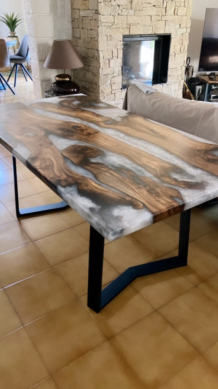 Table A Manger River Table Bois et Epoxy