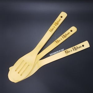 Set of 3 custom kitchen spoon | personalized wooden spoon | engraved spoon | wedding gift | housewarming gift | christmas | bridal shower