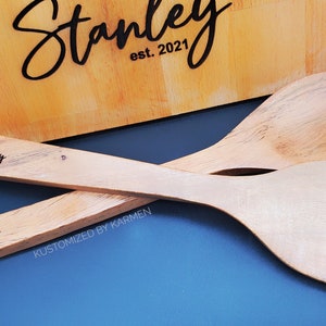 Custom Saying kitchen utensile , personalized wooden spoon | engraved spoon | wedding gift | housewarming gift | Mothers Day | bridal shower