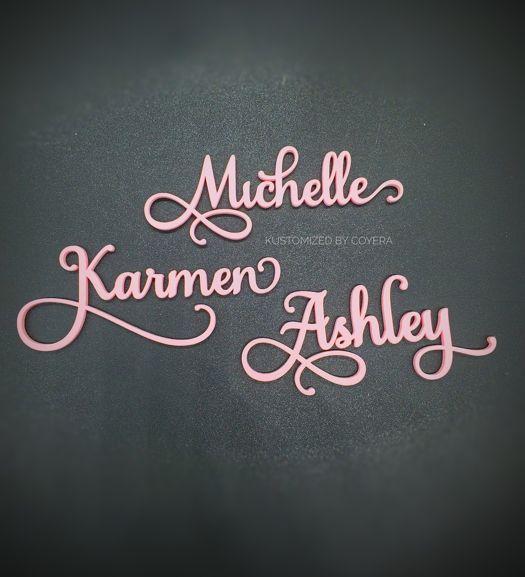 Custom Laser Cut Wedding Name Place Cards, Personalized Wedding and