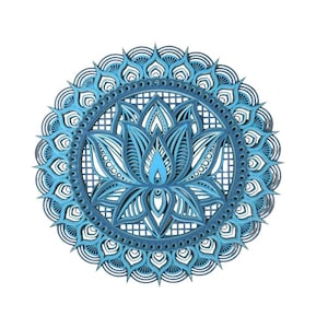 Handmade Lotus Wood Wall Art – Spiritual Mandala Decor for Meditation Room, Yoga Studio & Zen Spaces – Boho Healing Lotus Wall Hanging