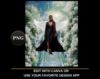 Rest in Heaven Png, Blue Sky Heaven gate Memorial Background, Funeral for Memorial, Remembrance, Memorial T-shirt Sublimation,Rip PNG