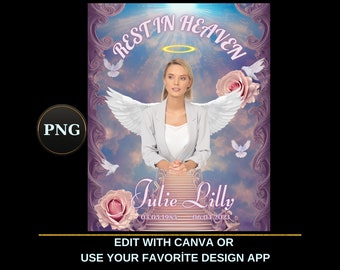 Rest in Heaven Background, Pink Rose Heaven gate Stairway Memorial PNG, Blue Sky Background,Funeral Rip Memorial, T-shirt Template Memory