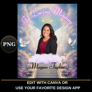 İn Loving Memory PNG, Blue Sky Heaven Stairway Memorial Background for Funeral, Memorial Loss Of Mother, Heaven gates shirts, Memorial PNG
