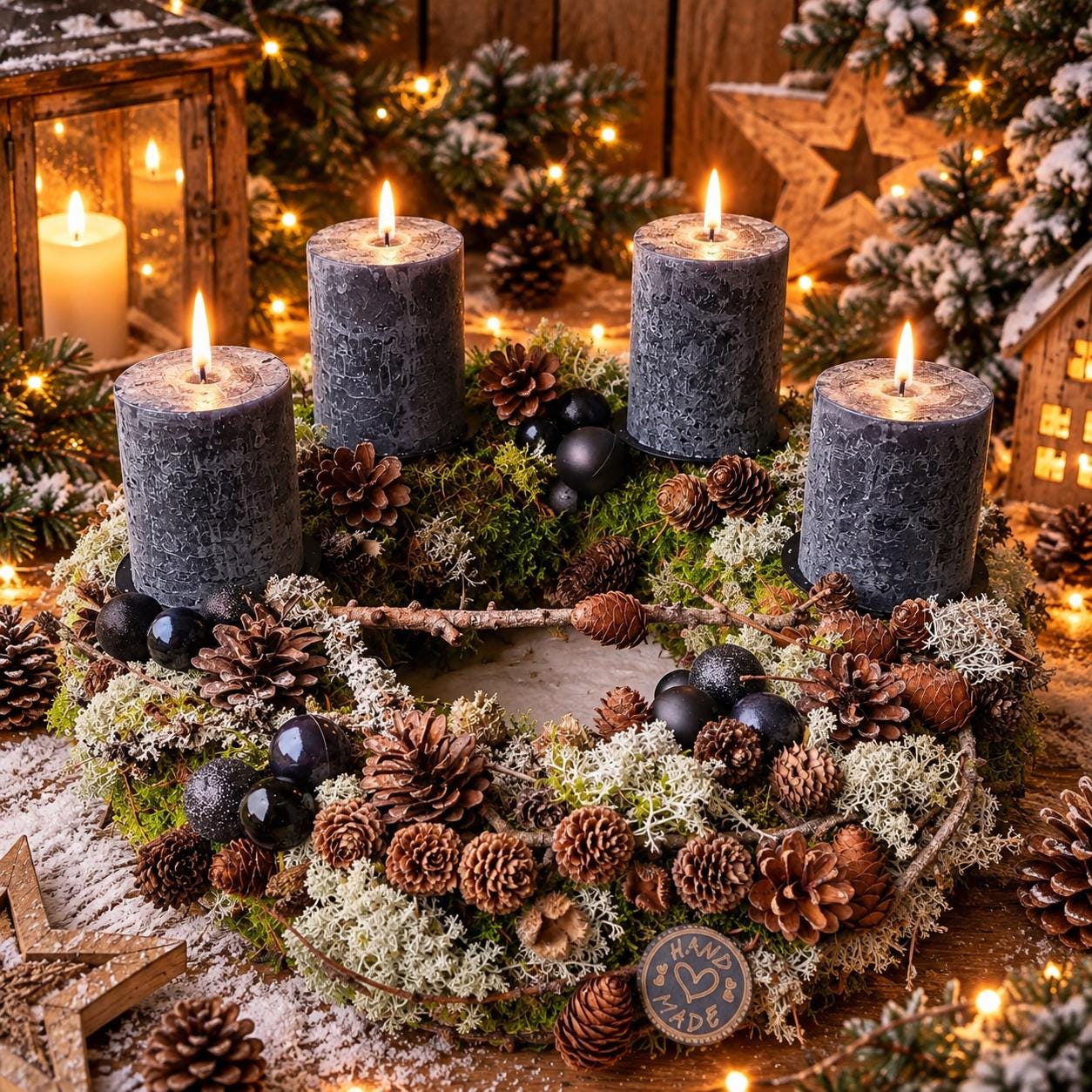 Adventskranz hängend