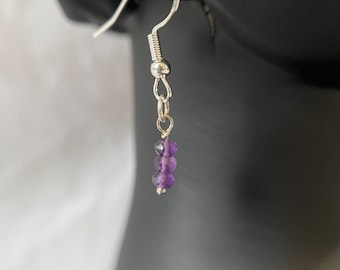 Ohrhänger aus Recyclingsilber mit fairtrade Amethyst oder Beryll