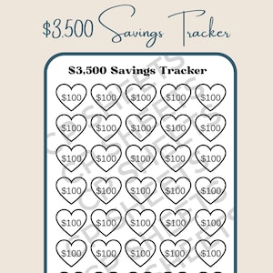 Savings Tracker - SAVINGS CHALLENGE - vacation fund