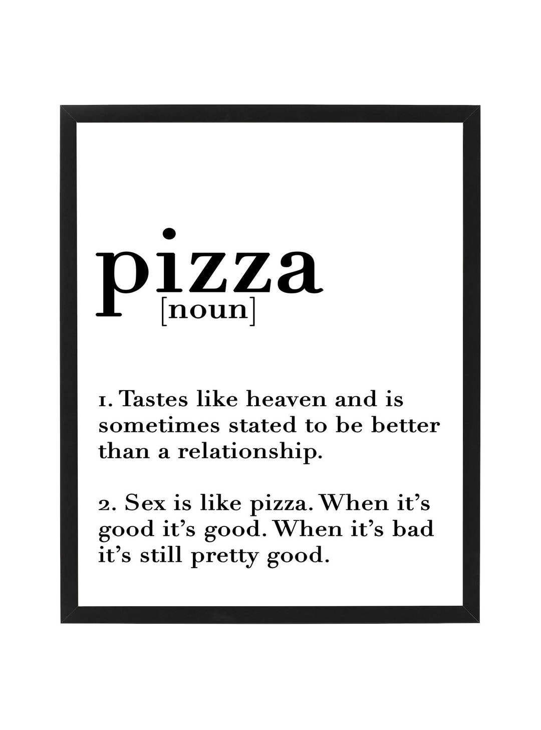 Pizza Print Poster Definitions Etsy